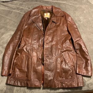 ✨ Amazing Vintage Leather Jacket Sz 42